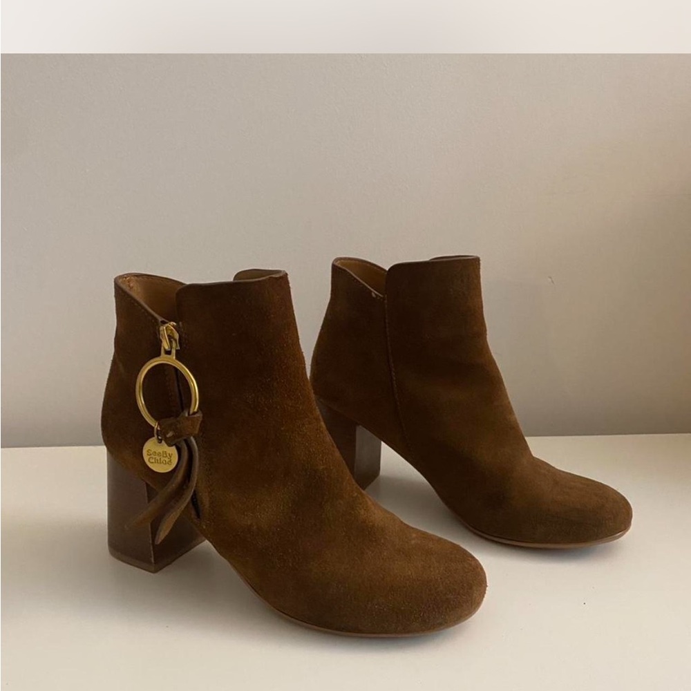 Brown Suede Ankle Boots